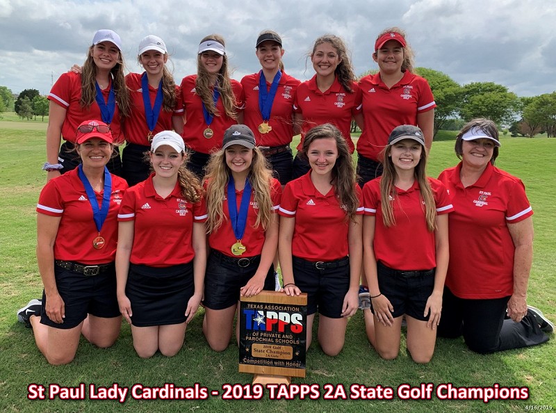 St. Paul Lady Cardinals - 2019 TAPPS 2A Golf Champions